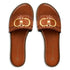 Envie Shoes Φλατ Σανδάλια με Χρυσή Διακοσμητική Αγκράφα Κάμελ