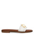 Envie Shoes Φλατ Σανδάλια με Χρυσή Διακοσμητική Αγκράφα Λευκό
