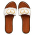 Envie Shoes Φλατ Σανδάλια με Χρυσή Διακοσμητική Αγκράφα Λευκό