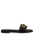 Envie Shoes Φλατ Σανδάλια με Χρυσή Διακοσμητική Αγκράφα Μαύρο