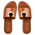 Envie Shoes Flat Σανδάλια με Διακοσμητικό Χρυσό Άνοιγμα στο Πάνω Μέρος Κάμελ