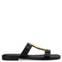 Envie Shoes Φλατ Σανδάλια με Χρυσό Διακοσμητικό Μαύρο