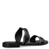 Envie Shoes Flat Σανδάλια με Δυο Φάσες Διακοσμημένες με Στρας Μαύρο