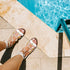 Envie Shoes Flat Σανδάλια με Ρυθμιζόμενα Λουράκια και Δέσιμο στον Αστράγαλο Λευκό