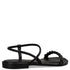 Envie Shoes Σανδάλια με Διακοσμητικό Πλέξιμο με Στρας και Δέσιμο στον Αστράγαλο Μαύρο