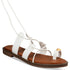 Envie Shoes Σανδάλια με Ρυθμιζόμενα Λουράκια και Δέσιμο στον Αστράγαλο Λευκό
