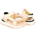 LoveBerry Γυναικεία Flatform Πέδιλα με Chunky Σόλα και Ρυθμιζόμενα Λουράκια Nude