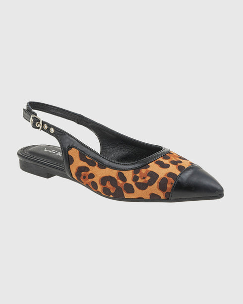 Verde Γυναικείες Slingback Μπαλαρίνες 28-4041 Λεοπάρ