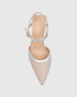 Verde Γυναικείες Slingback Γόβες με Μπαρέτα και Διακοσμητικό σχέδιο με Δίχτυ 28-4028 Ασημί