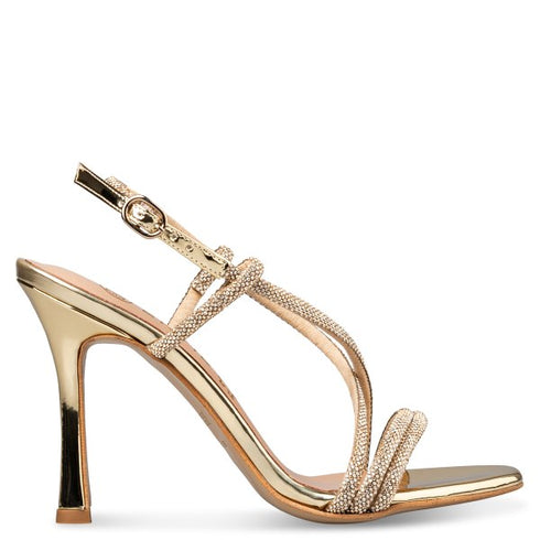 Envie Shoes STRAPPY HEELED SANDALS ΧΡΥΣΟ