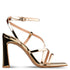 Envie Shoes SLIM BLOCK HEEL SANDALS ΧΡΥΣΟ