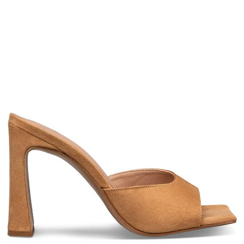 Envie Shoes SLIM BLOCK HEEL MULES ΚΑΦΕ
