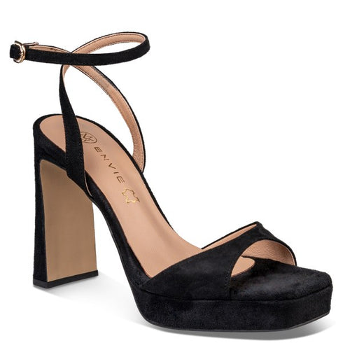 Envie Shoes PLATFORM HEEL SANDALS ΜΑΥΡΟ