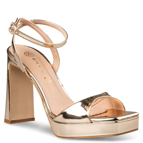 Envie Shoes PLATFORM HEEL SANDALS ΧΡΥΣΟ