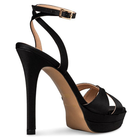 Envie Shoes PLATFORM HEEL SANDALS ΜΑΥΡΟ