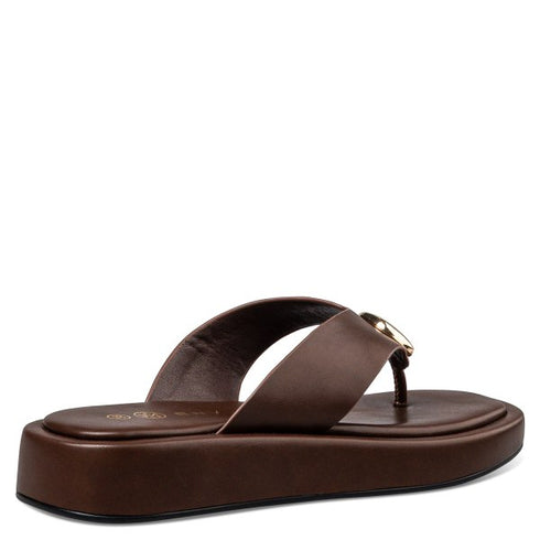 Envie Shoes FLATFORM THONG SANDALS ΚΑΦΕ