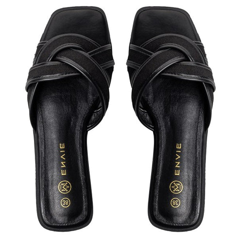 Envie Shoes FLAT SANDALS ΜΑΥΡΟ
