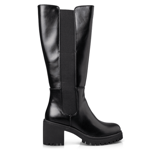 Envie Shoes Γυναικείες Μπότες Με Μεσαίο Block Τακούνι E57-22135 Μαύρο