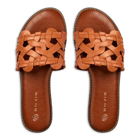 Envie Shoes FLAT SANDALS ΚΑΦΕ