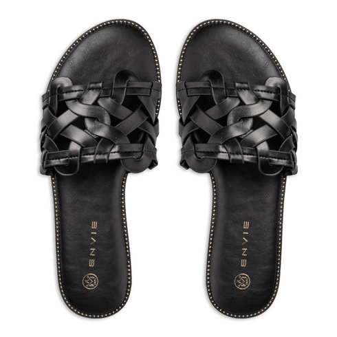 Envie Shoes FLAT SANDALS ΜΑΥΡΟ