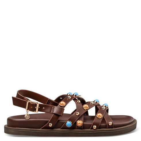 Envie Shoes FLATFORM SANDALS ΚΑΦΕ