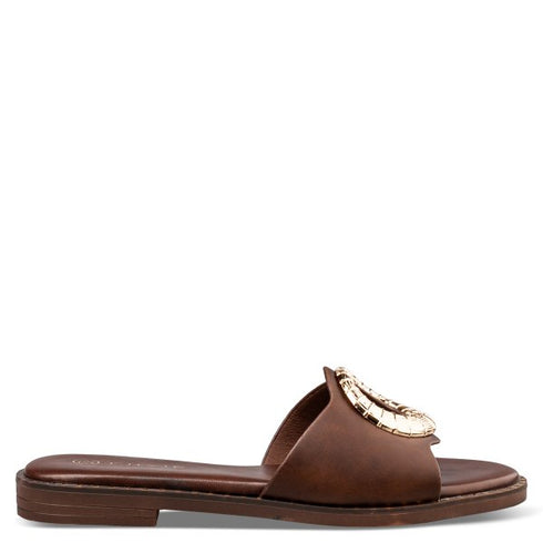 Envie Shoes FLAT SANDALS ΚΑΦΕ