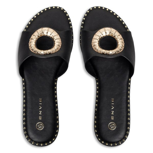 Envie Shoes FLAT SANDALS ΜΑΥΡΟ
