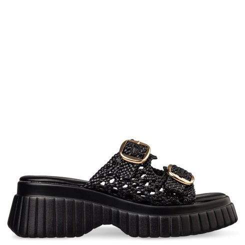 Envie Shoes FLATFORM SANDALS ΜΑΥΡΟ