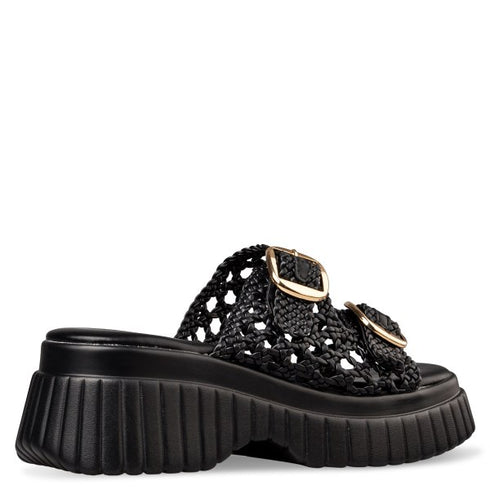 Envie Shoes FLATFORM SANDALS ΜΑΥΡΟ