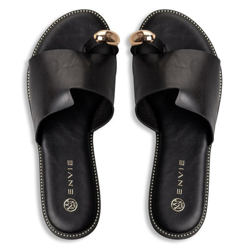 Envie Shoes FLAT SANDALS ΜΑΥΡΟ