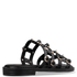 Envie Shoes Flat Σανδάλια με Διακοσμητικά Τρούκς και Διπλή Φάσα Μαύρο