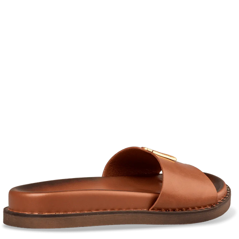 Envie Shoes Flatform Σανδάλια με Διακοσμητικό Άνοιγμα στο Πάνω Μέρος Κάμελ