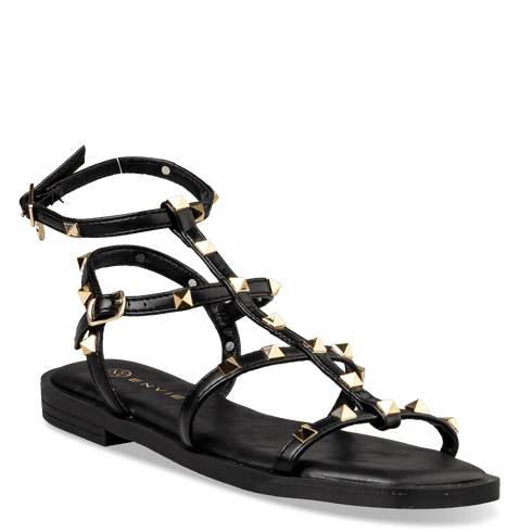 Envie Shoes Gladiator Σανδάλια με Τρούκς Μαύρο