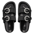 Envie Shoes Γυναικεία Ψάθινα Flatform Σανδάλια με Διακοσμητικές αγκράφες Μαύρο
