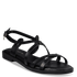 Envie Shoes Σανδάλια με Σταυρωτά Λουράκια και Δέσιμο στον Αστράγαλο Μαύρο