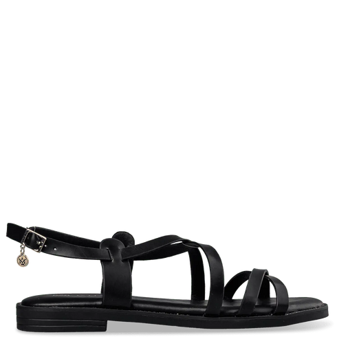 Envie Shoes Σανδάλια με Σταυρωτά Λουράκια και Δέσιμο στον Αστράγαλο Μαύρο