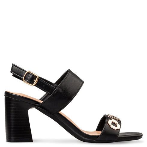 Miss NV MID-HEEL SANDALS ΜΑΥΡΟ