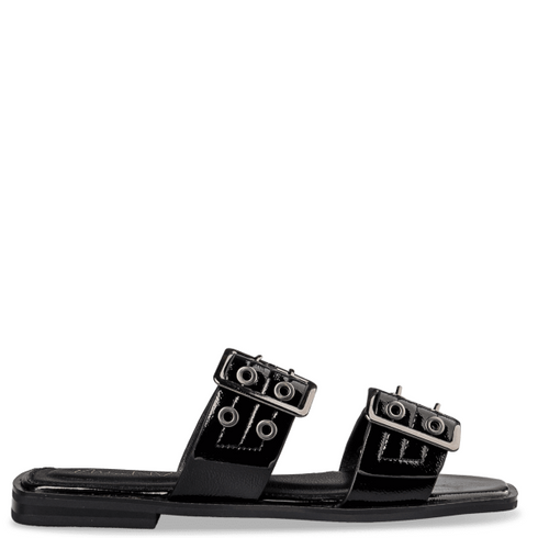 Miss NV FLAT SANDALS ΜΑΥΡΟ