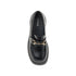Verde Chunky Loafers με Χρυσή Λεπτομέρεια στο Μπροστά Μέρος 28-3927 Μαύρο
