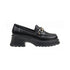 Verde Chunky Loafers με Χρυσή Λεπτομέρεια στο Μπροστά Μέρος 28-3927 Μαύρο