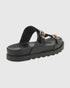 Verde Γυναικεία Flatform Σανδάλια με chunky Σόλα και Ρυθμιζόμενα Λουράκια 28-4090 Μαύρο